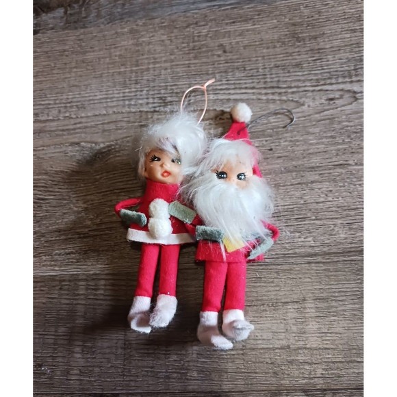 napco | Holiday | Vintage Napco Santa And Mrs Claus Ornament | Poshmark